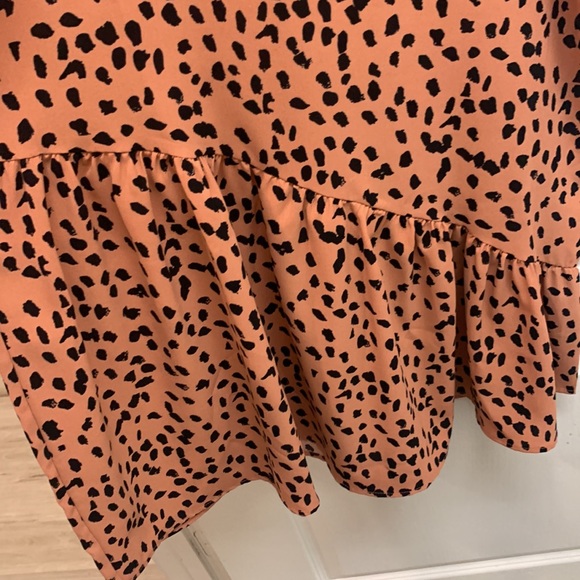 Orange Leopard print Dress - Picture 3 of 6
